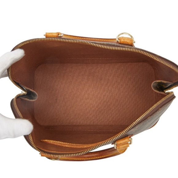 LOUIS VUITTON Brown Monogram Leather Alma PM Bag - Picture 9 of 11